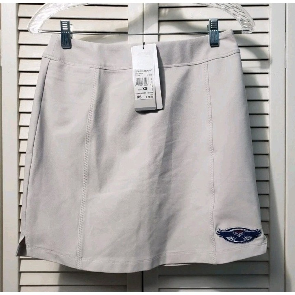 Adidas Golf Skort Women's Size XS Slim Pale Gray Stretch Knit Pockets Athletic